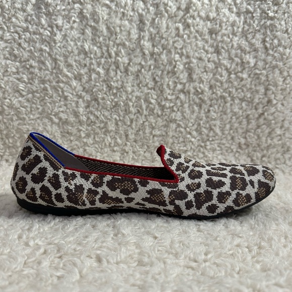 Rothy's Shoes The Loafer Womens 9 Tan Brown Leopard Flats Slip On Animal Round - Picture 5 of 14